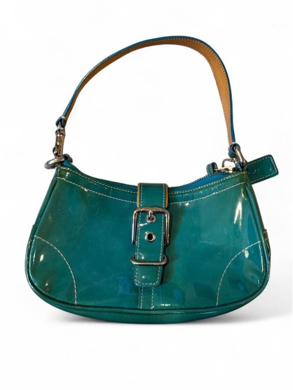 Coach Women's Green and Blue Bag